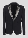 Sapio Gabardine Smoking Jacket In <p> Black Jacket With Long Sleeves