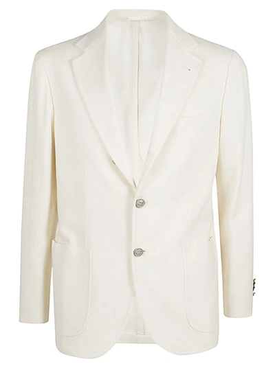 Sartorio Napoli Single-breasted Wool Jacket In White