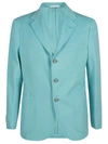 Sartorio Napoli Single-breasted Wool Jacket In Clear Blue