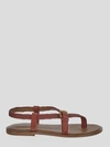 SEE BY CHLOÉ SEE BY CHLOE' RUST FLAT SANDALS