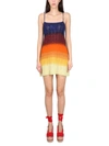 Etro Wool Mini Dress In Vibrant Hues In Multicolor