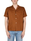 Maison Margiela Short-sleeve Buttoned Shirt In Orange
