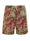 PENCE 1979 MULTICOLOR DRAWSTRING SHORTS WITH ALL-OVER TIGER PRINT IN VISCOSE BLEND MAN