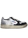 AUTRY AUTRY SUPER VINTAGE TWO-COLOR LEATHER SNEAKERS