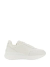 Alexander Mcqueen White Sprint Runner Low Top Leather Sneakers In White