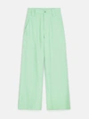 Stella Mccartney Wide-leg Fluid Twill Trousers In Green