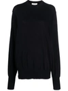 Studio Nicholson Fine-knit Cotton Jumper In Blue