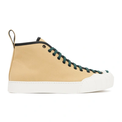 Sunnei Easy High-top-sneakers In Yellow,green