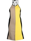 Sunnei Black, Yellow, Beige And White Cotton Dress In Multicolour