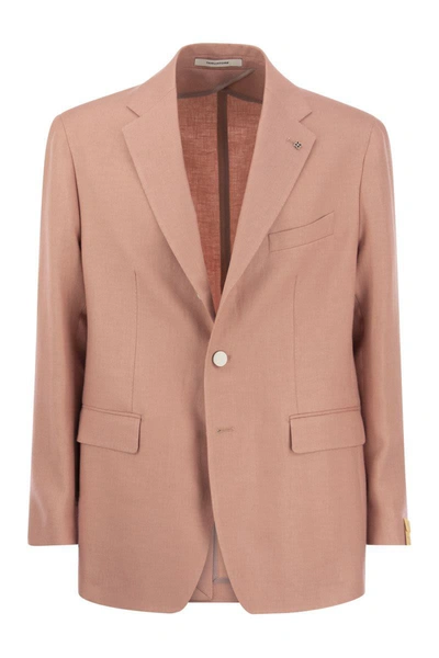 Tagliatore Two-button Wool Jacket In Pink