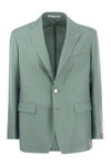 Tagliatore Men's Two-button Wool Jacket In Green