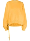 Attico Asymmetric-hem Sweatshirt In Orange
