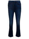 MOTHER 'THE INSIDER' BLUE JEANS WITH LIGHTLY FLARED LEG IN COTTON BLEND DENIM WOMAN