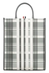 Thom Browne 4-bar Stripe Tote Bag In Grey