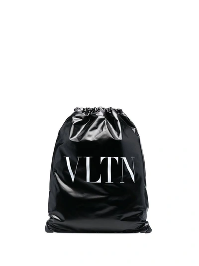 Valentino Garavani Adjustable Leather Sack For Versatile Use In Black