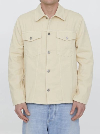 Off-white Mini Vars Hammer Denim Shirt For Men In Neutral