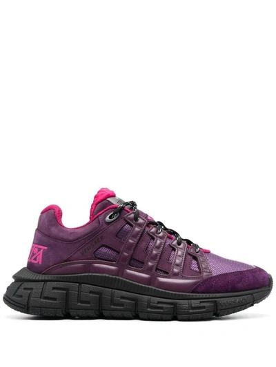 Versace Crosta Sneakers In Purple
