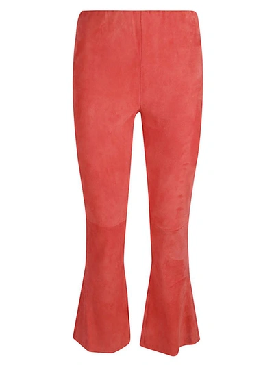 VIA MASINI 80 VIA MASINI 80 FLARED CROPPED SUEDE TROUSERS