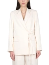 Msgm Viscose Blazer In Ivory
