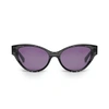 HEIDI LONDON Black Stripe Cateye Sunglasses