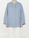 Max Mara Estonia Oversized Wool And Cashmere-blend Bomber Jacket In Light Blue