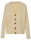 Jil Sander V-neck Cashmere-blend Cardigan In White
