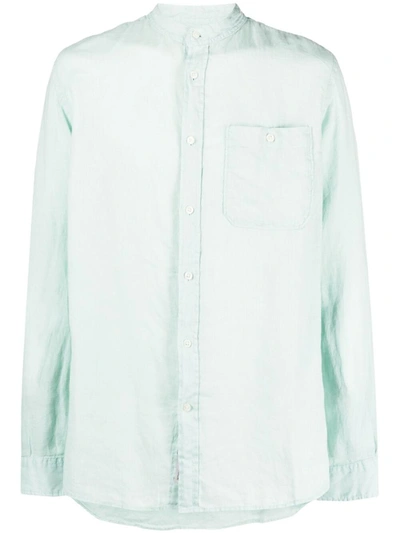 Woolrich Linen Button-up Shirt In Green
