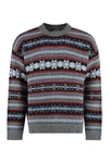 Woolrich Fair Isle Crew Neck Jumper In Grey