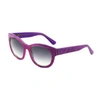 Heidi London Denim Print Square Frame Sunglasses Fuchsia