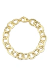 Chloe & Madison Chloe And Madison 14k Over Silver Link Bracelet In Gold