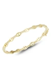 Chloe & Madison Chloe And Madison 14k Over Silver Cz Mariner Link Bangle Bracelet In Gold