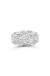 CHLOE & MADISON CHLOE AND MADISON STERLING SILVER CZ PAVÉ OPEN LINK RING