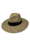 MARCUS ADLER RIBBON BAND STRAW PANAMA HAT