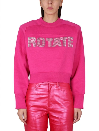 Rotate Birger Christensen Shandy Pullover Mit Strass In Pink