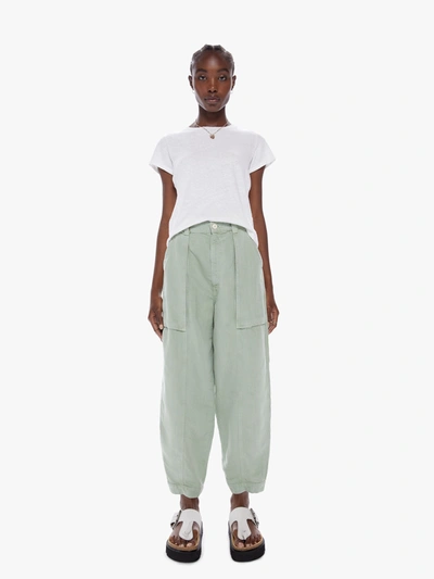 Mother The Patch Pocket Chute High Rise Pants In Cameo Green