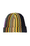 Missoni Geometric Fantasy Wool Blend Hat In Multicolor