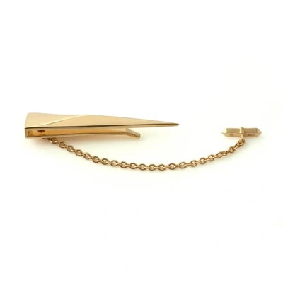 Gucci Tie Pin With Chain Gold