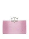 Alexander Mcqueen Signature Four-ring Clutch Bag In Pink