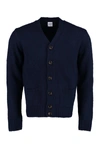 Aspesi Wool Cardigan In Blue