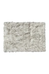 Luxe Hudson Faux Sheepskin Rug/throw In Gradient Grey