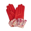 GIZELLE RENEE Palesa Red Leather Gloves With MD Liberty Tana Lawn