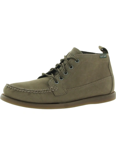 Eastland Seneca Mens Leather Contrast Stitching Chukka Boots In Green
