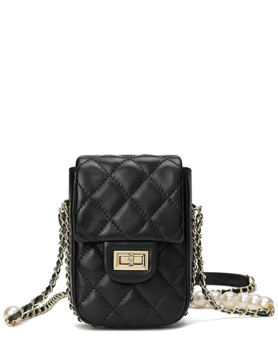 Tiffany & Fred Quilted Leather Crossbody In Black