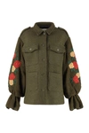 Tu Lizé Knitted-sleeves Oversized Jacket In Green