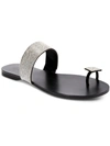 Inc Gavena Womens Faux Leather Slip On Slide Sandals In Black