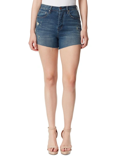 Jessica Simpson Ongoing Womens Distressed Dyed Denim Shorts In Multi