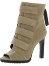 DKNY BLAKE WOMENS SUEDE PEEP-TOE BOOTIES