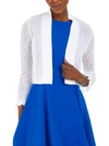 Calvin Klein Pointelle Ruffle-cuff Cardigan In White