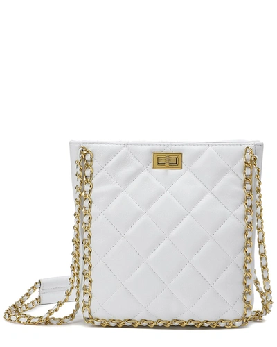 Tiffany & Fred Quilted Leather Shoulder Bag In White