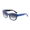 HEIDI LONDON Denim Print Square Frame Sunglasses Blue